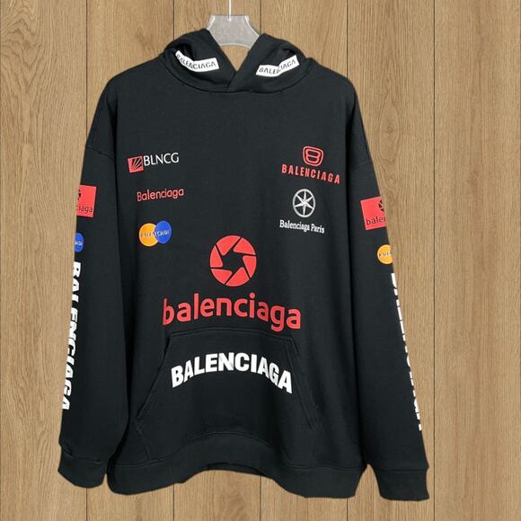 Classic Balenciaga Hoodie Black - Picture 1 of 4